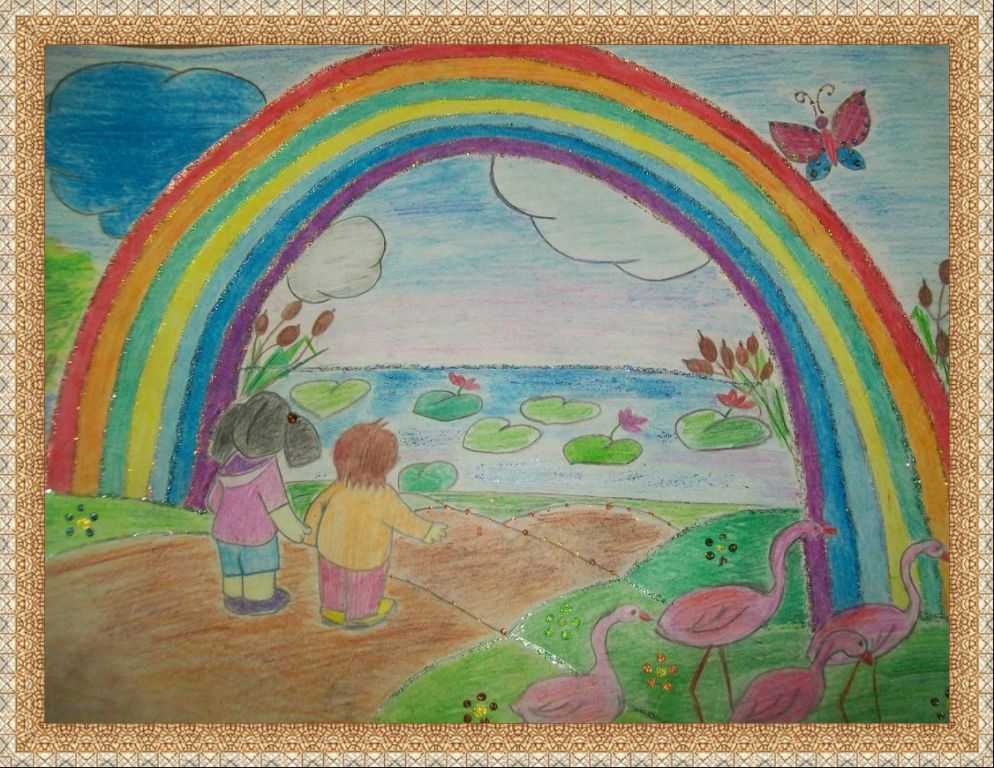 Окружающий мир тема радуга. Рисунок на тему детство. Рисование Радуга. Радуга рисунок. Краски детства рисунок.